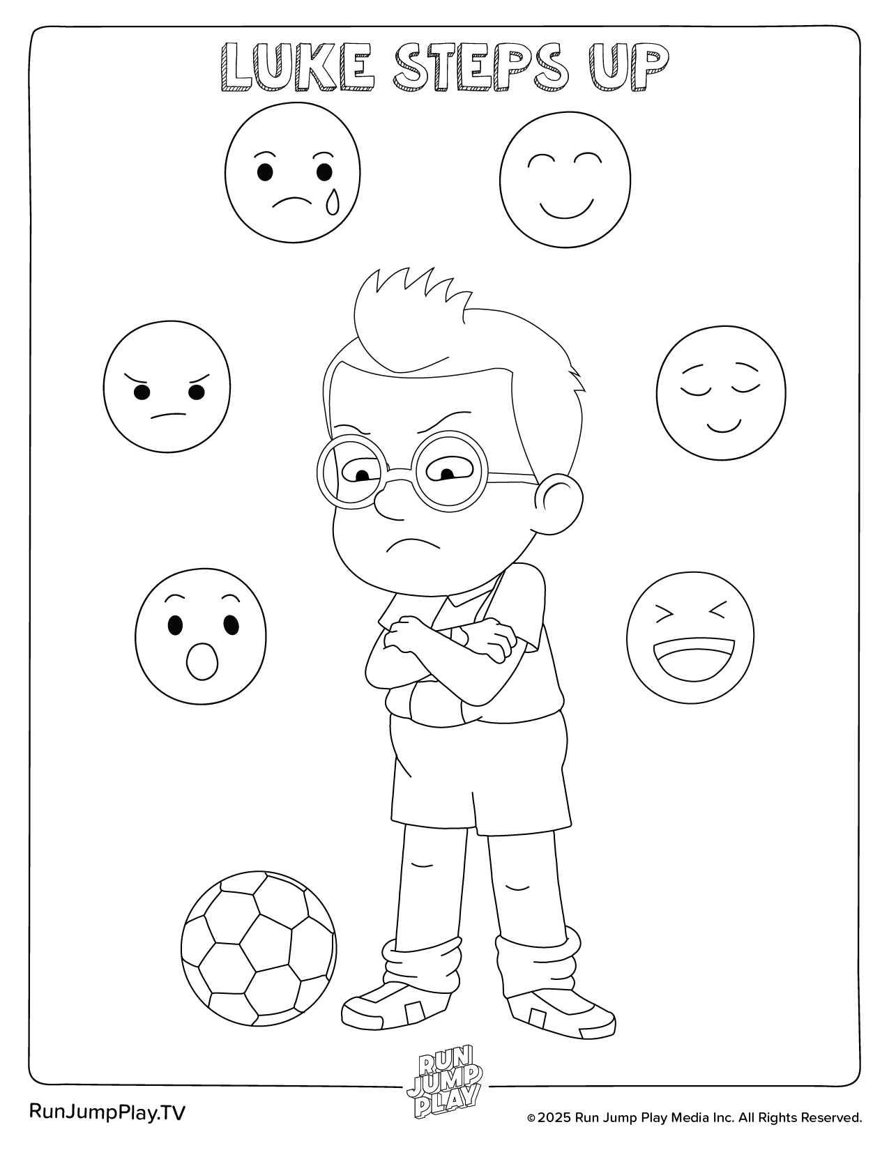 Luke Steps Up – Colouring Page