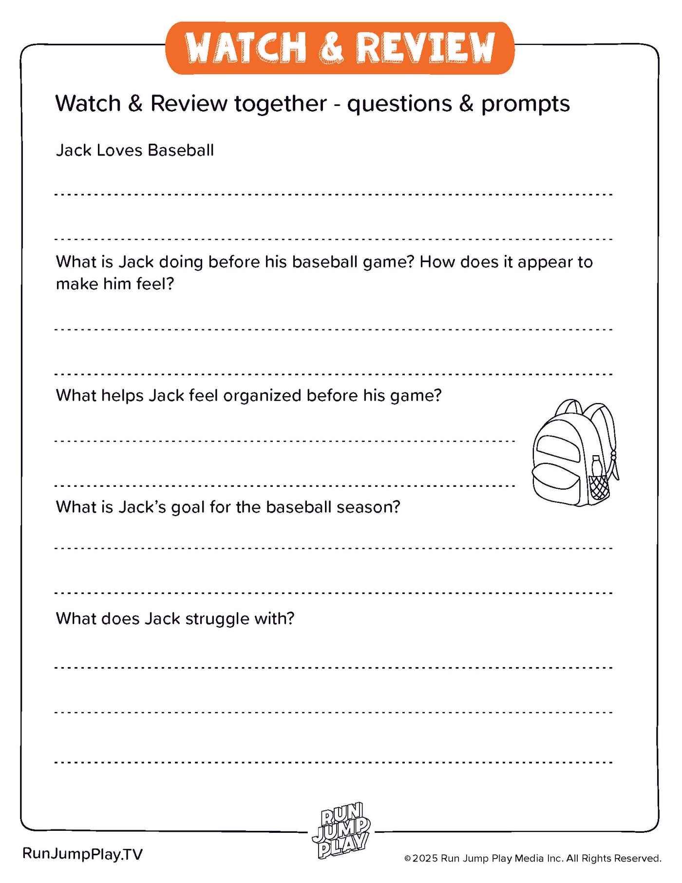 Watch & Review – Jack Loves Baseball